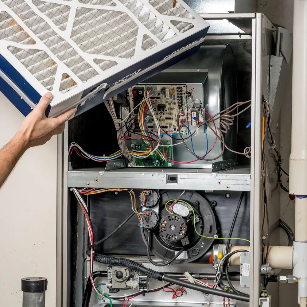 HVAC technician working